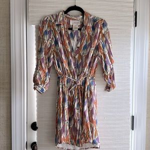 Julie Brown giraffe button up mini dress